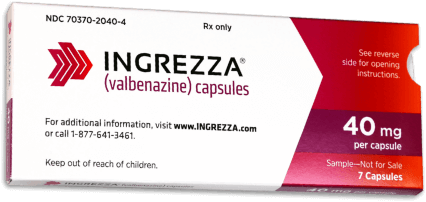 INGREZZA® (valbenazine) capsules packaging INGREZZA® (valbenazine) capsules packaging